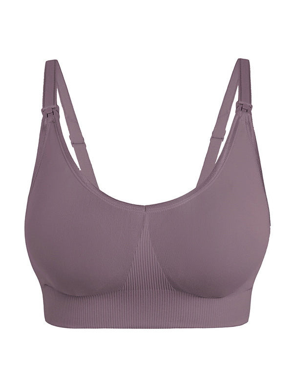 fotobeyou Full Bust Seamless Nursing Bras Maternity Bra for Breastfeeding Pregnancy Wireless Bralette with Pads