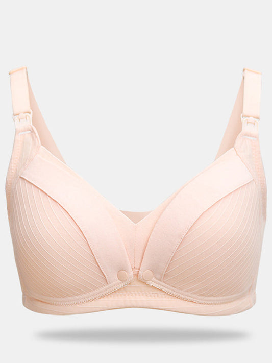 fotobeyou Solid Color Nursing Bras Ribbed Seamless Bralettes Support Sports Bra Wireless Maternity Breastfeeding Bra Sleep