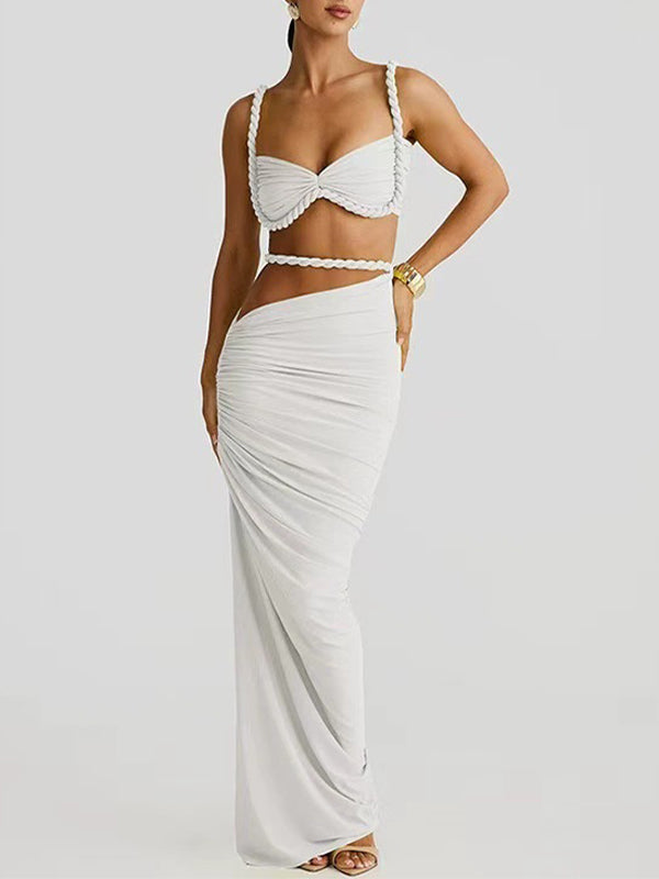 fotobeyou Cut Out Ruched Photoshoot Maternity Maxi Dress