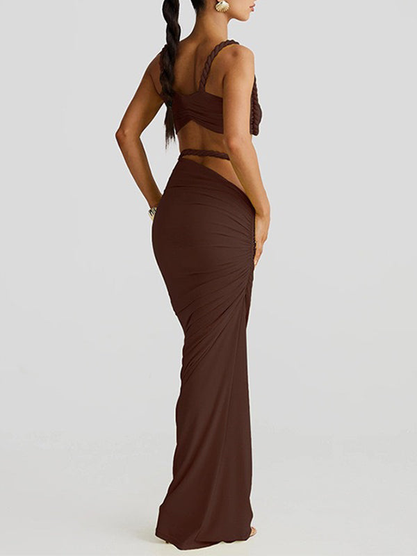 fotobeyou Cut Out Ruched Photoshoot Maternity Maxi Dress