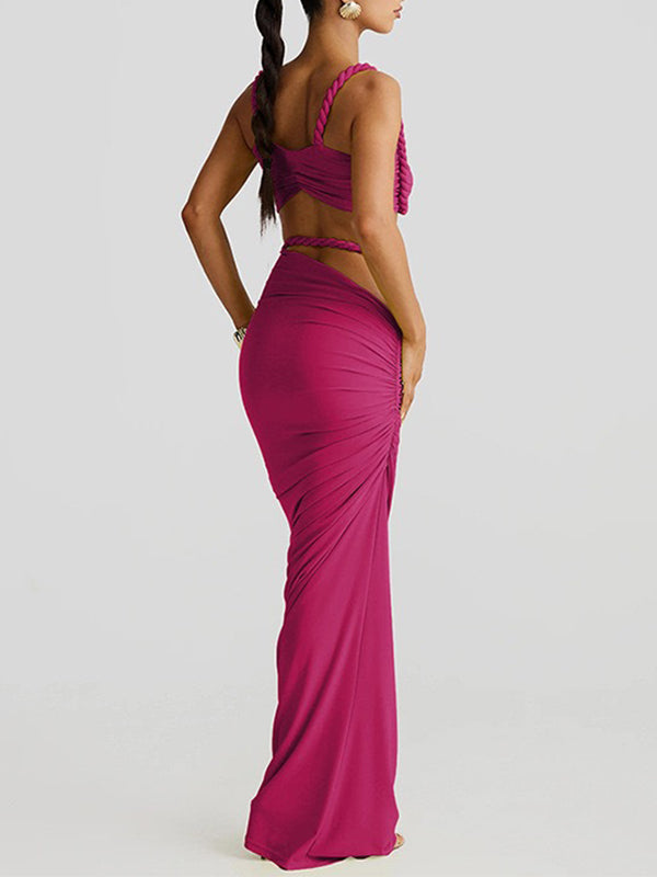 fotobeyou Cut Out Ruched Photoshoot Maternity Maxi Dress