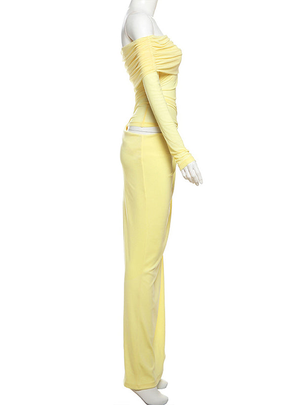 fotobeyou Off Shoulder Cut Out Grenadine Splicing Sheer Ruched Baby Shower Maternity Maxi Dress