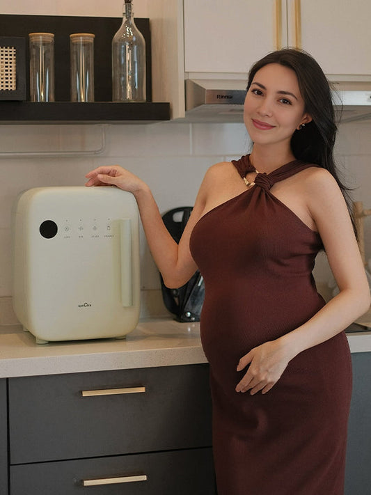 fotobeyou Dark Coffee Halter Neck Bodycon Elegant Maternity Photoshoot Baby Shower Midi Dress