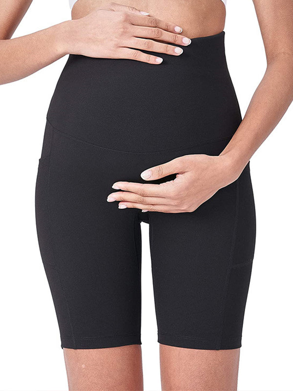 fotobeyou Pockets High Waisted Maternity Bottoms
