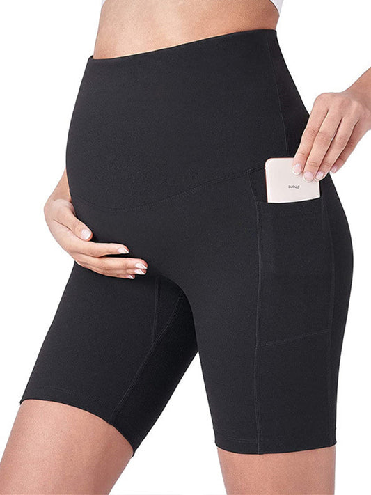fotobeyou Pockets High Waisted Maternity Bottoms