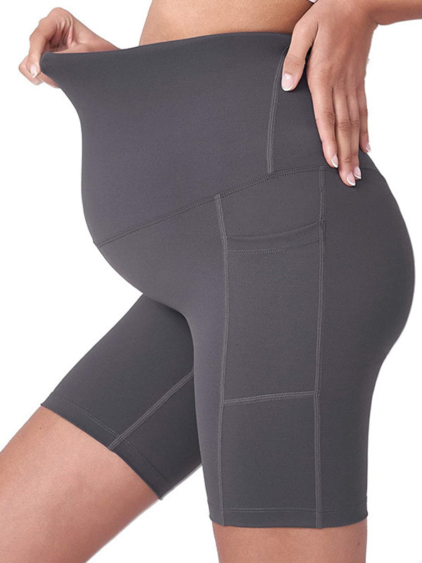 fotobeyou Pockets High Waisted Maternity Bottoms