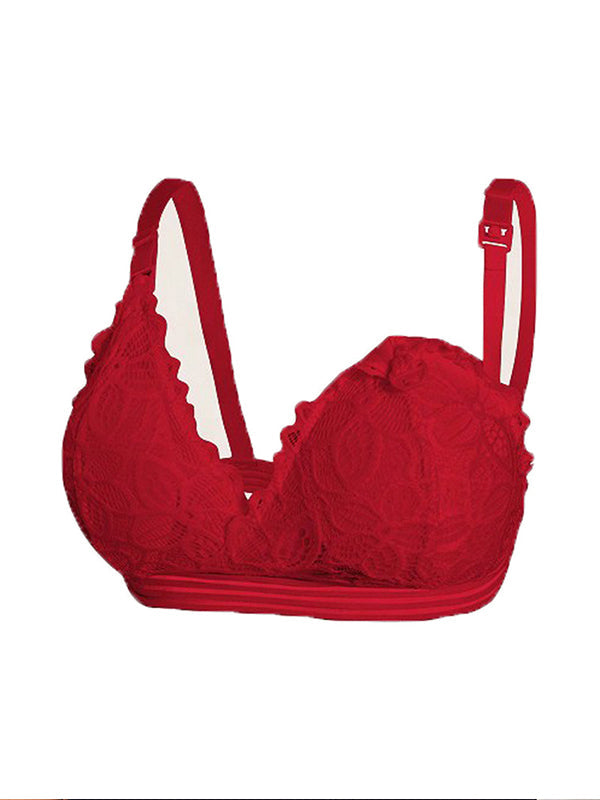 fotobeyou Lace No Steel Ring Breastfeeding Maternity Nursing Bra