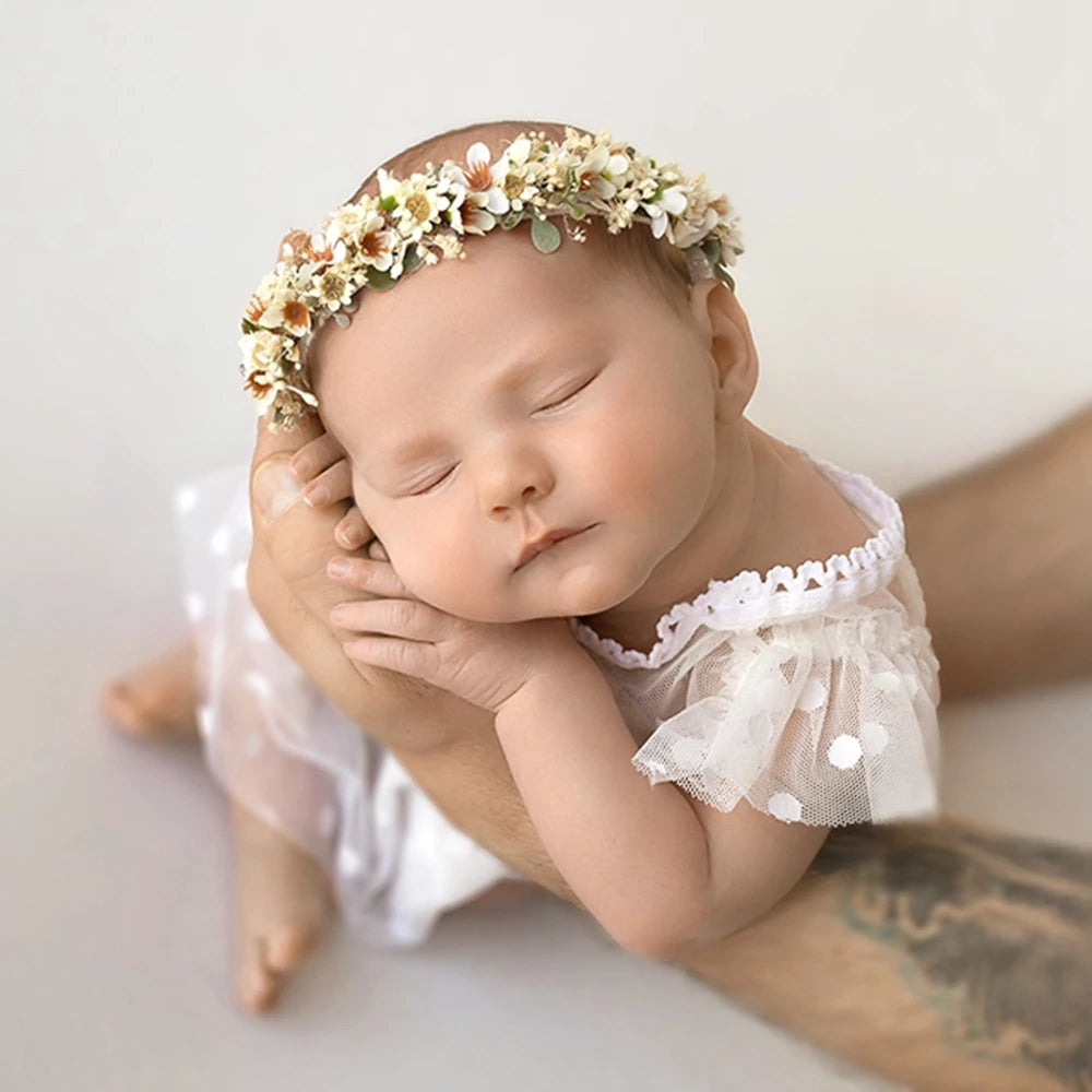 White Lace Ruffle Romper Baby Off Shoulder Bodysuit Girl Vintage