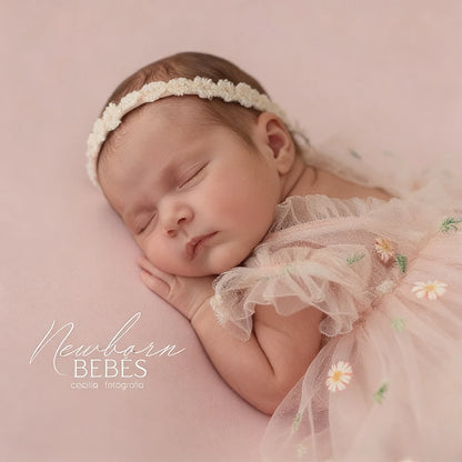 Baby Girl Tutu Ruffle Skirt Daisy Embroidery Tulle Dress Soft Newborn Set