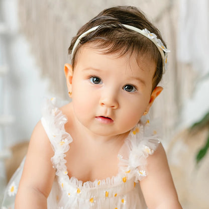 Newborn Baby Girl Dress Daisy Mesh Princess Shower 1st Birthday Photo Boutique Newborn Set