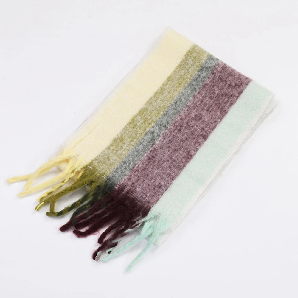 Fuzzy Fringe Wrap Blanket Baby Scarf Soft Cotton Studio 30x160cm