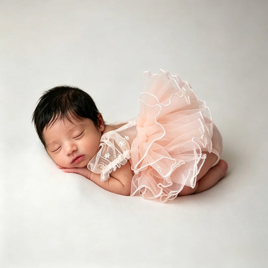 Girl Lace Romper Ruffle Sleeve Backless Baby Jumpsuit Costume
