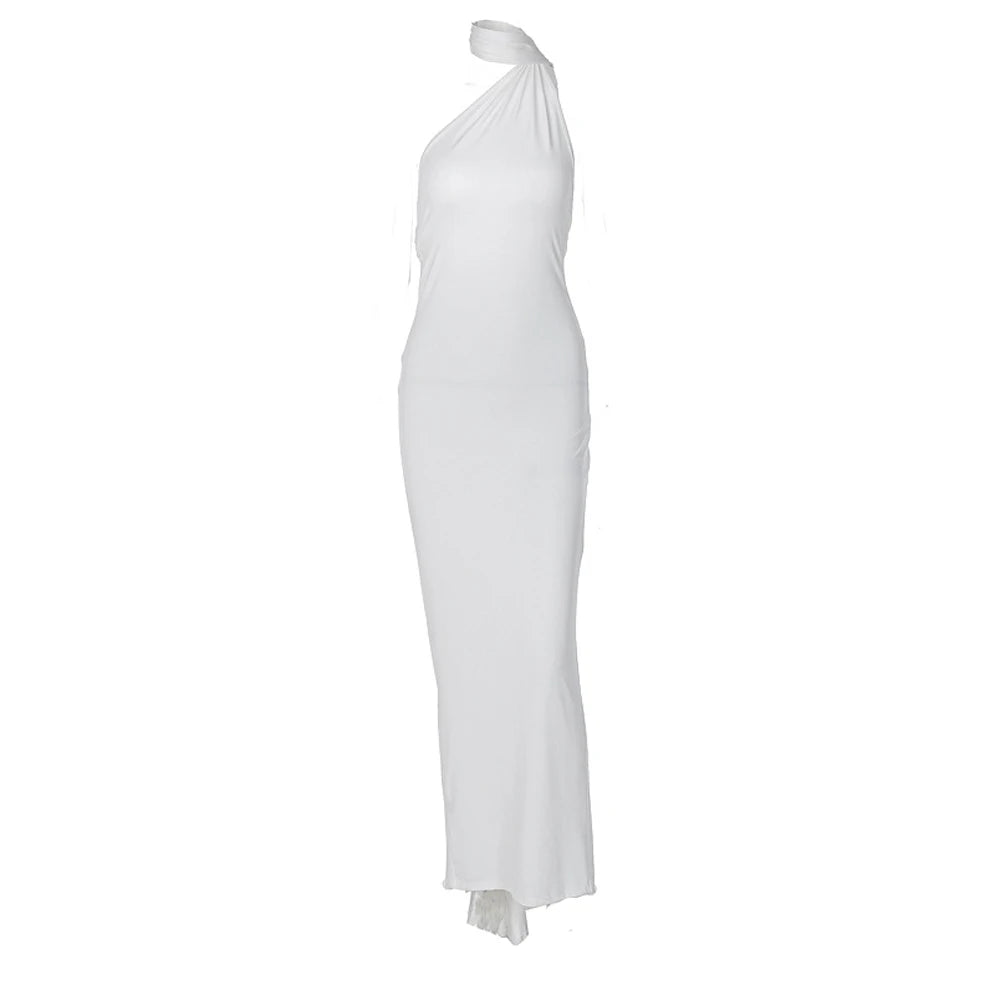 Maternity Backless Elastic Slim Fit Gown