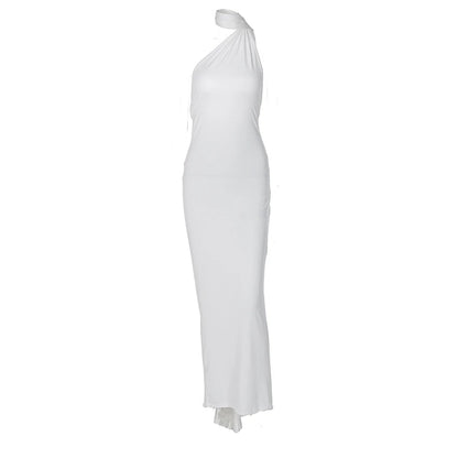 Maternity Backless Elastic Slim Fit Gown