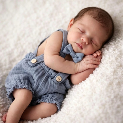 Newborn Baby Boy Bowtie Suspender Romper