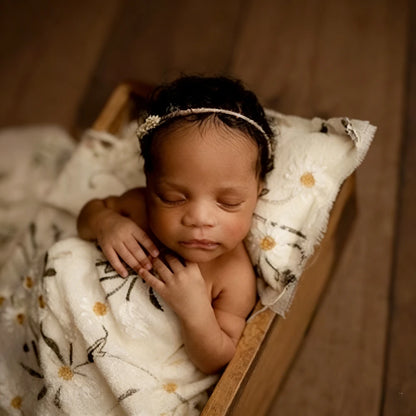 Daisy Floral Muslin Swaddle Blanket Baby Wrap Studio
