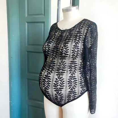 Maternity Dress Lace Bodysuit Stretch Size