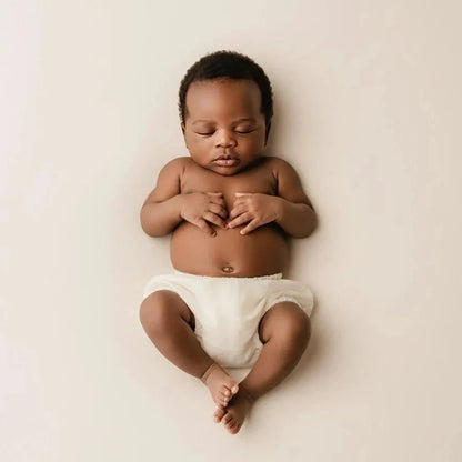 Newborn Diaper Cover Beige Baby Elastic Waist Photo Accessory Studio Use Pro Newborn Set