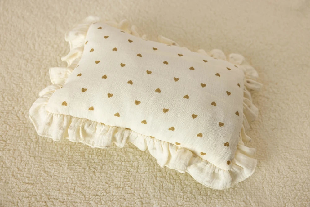 Set Soft Pastel Baby Heart Pattern Gentle Newborn Studio
