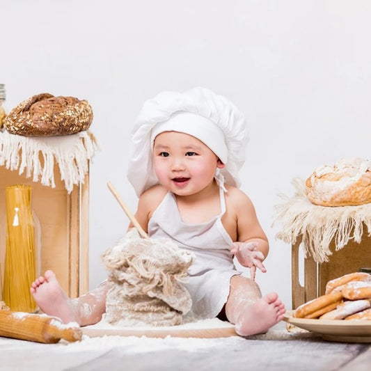 Baby Chef Hat Apron Set White Costume