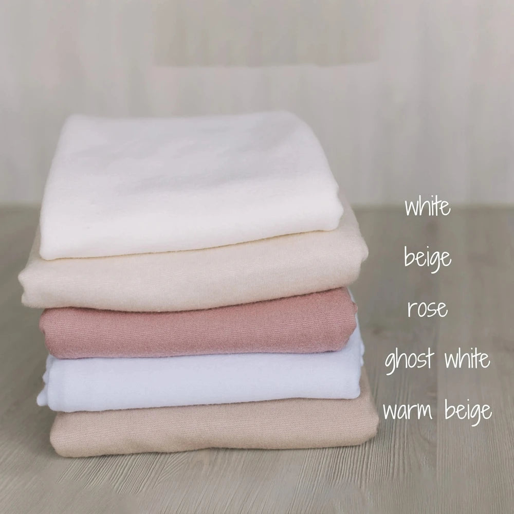Light Angora Fabric Stretchy Knit Newborn Wrap Blanket Soft Jersey Swaddle Professional Studio Baby Photos