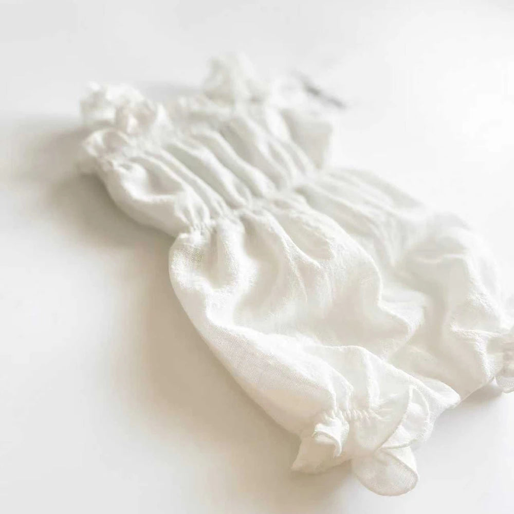 Newborn Photography Props Ruffle Romper Infant Cotton Outfit Soft Knit Baby Photo Shoot Clothes Baby Shower Gift Studio Wear
