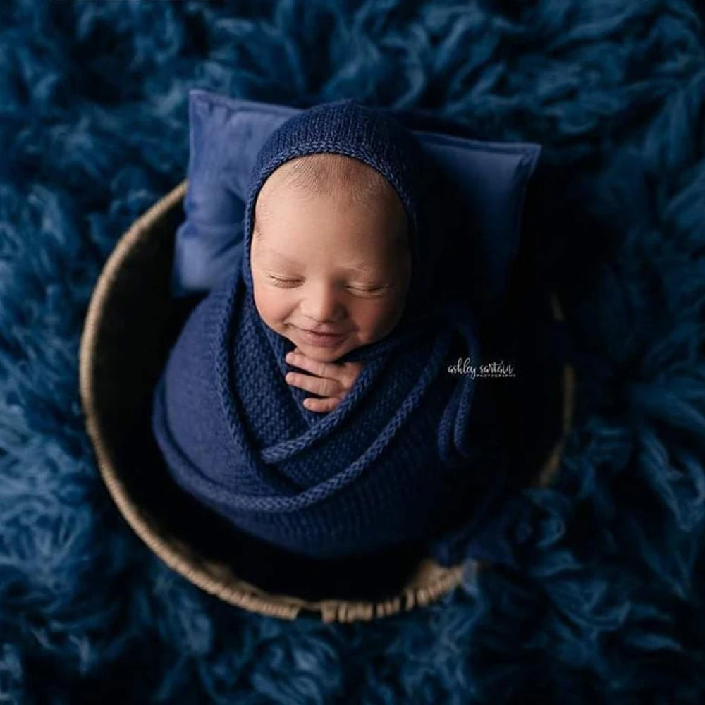 Newborn Photography Props Velvet Bowknot Baby Posing Pillow Set With Headband Fabric Studio Shooting Accessories