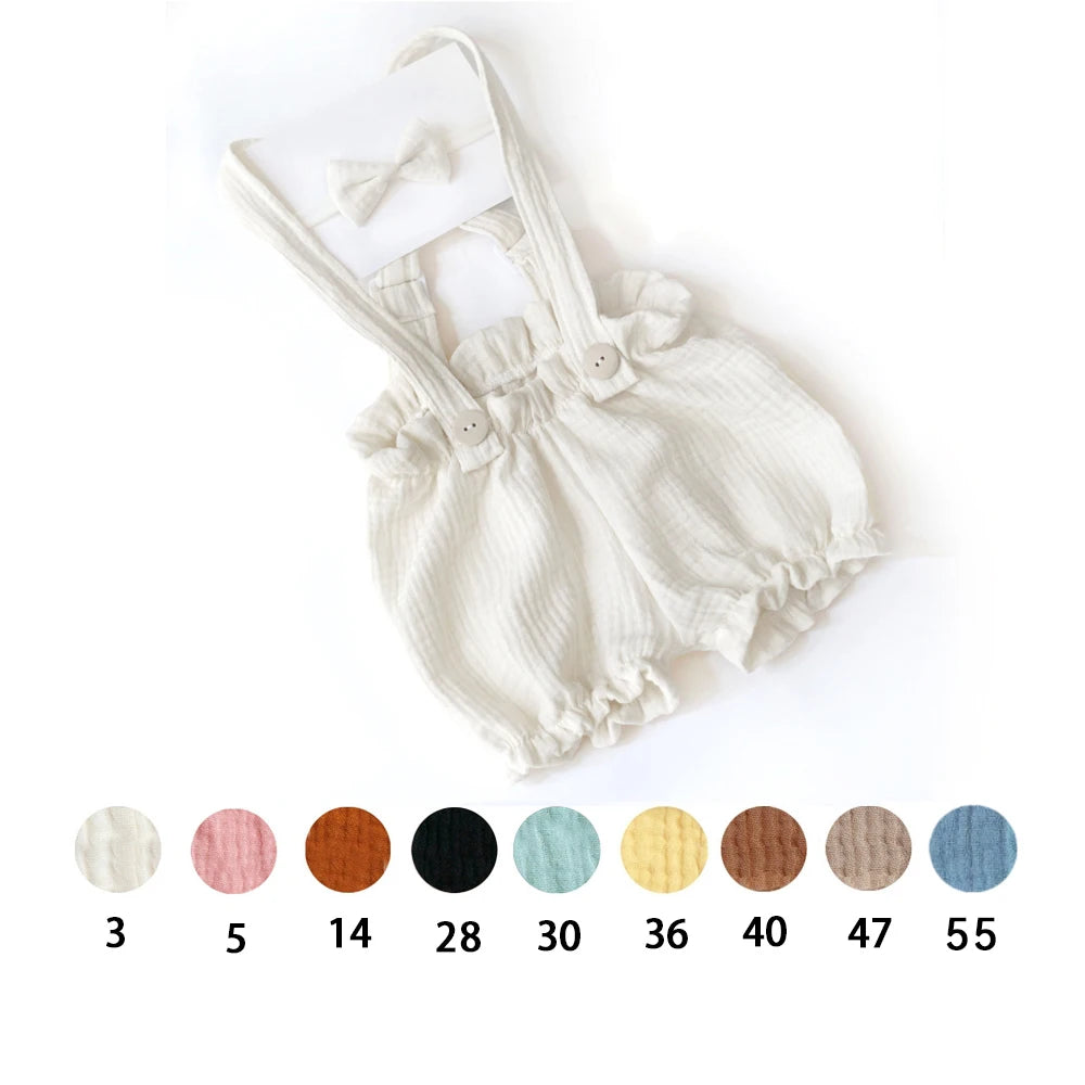 Newborn Baby Boy Bowtie Suspender Romper
