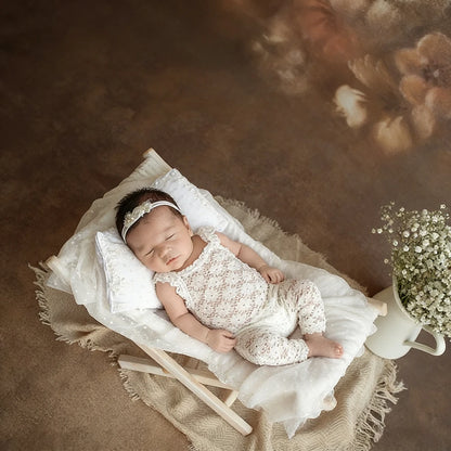 White Lace Ruffle Romper Baby Off Shoulder Bodysuit Girl Vintage