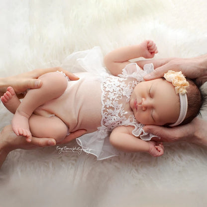 Girl Lace Romper Baby Flying Sleeve Bodysuit