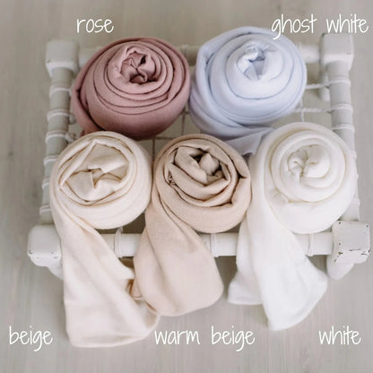 Light Angora Fabric Stretchy Knit Newborn Wrap Blanket Soft Jersey Swaddle Professional Studio Baby Photos