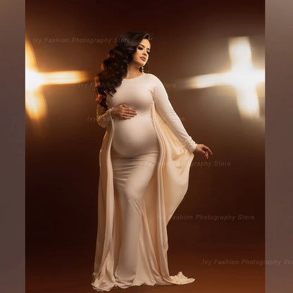 Maternity Dress Elastic Bat Shirt Suitable Taking Photos Family Party Goddess