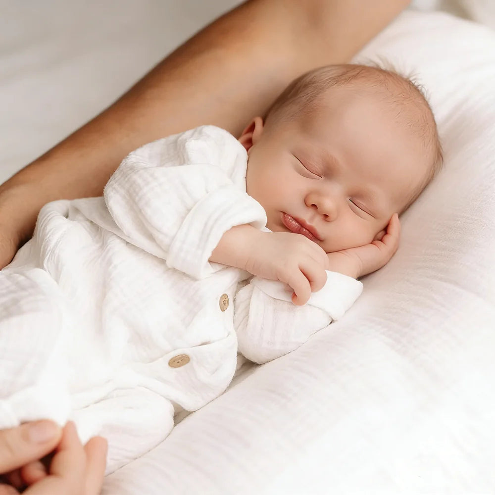 White Muslin Romper Baby Cotton Sleep Sack Studio Costume