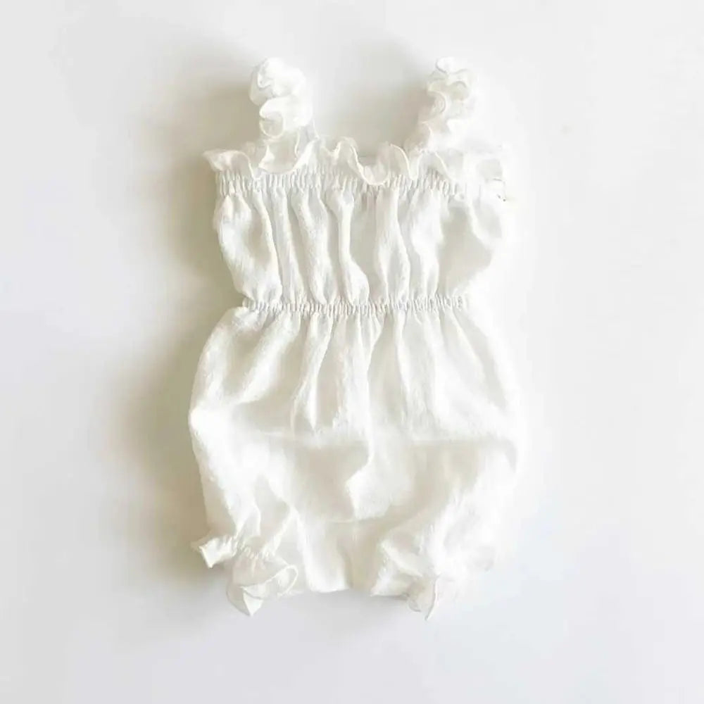 Newborn Photography Props Ruffle Romper Infant Cotton Outfit Soft Knit Baby Photo Shoot Clothes Baby Shower Gift Studio Wear