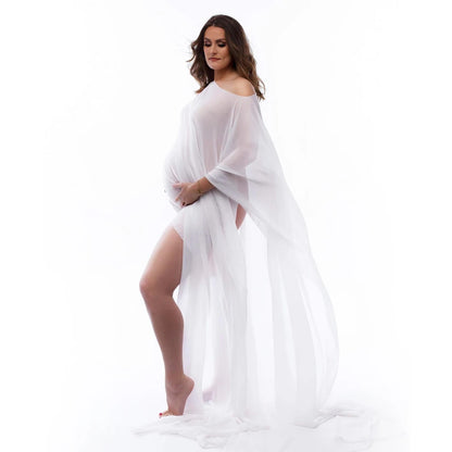 Maternity Shooting Transparent Chiffon Soft Tulle Cloak