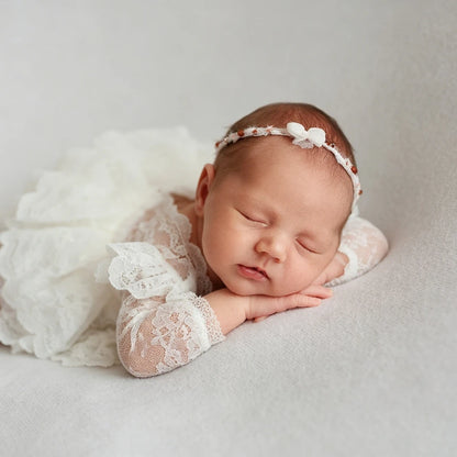 Girl White Lace Romper Clothing Baby Princess Tutu Dress