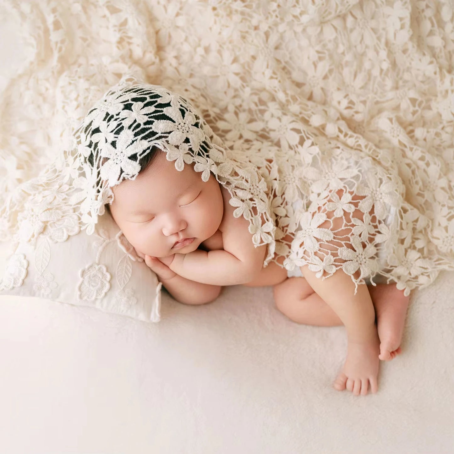 Baby Girls Boho Style Photo Posing Newborns Lab Studio Newborn Set