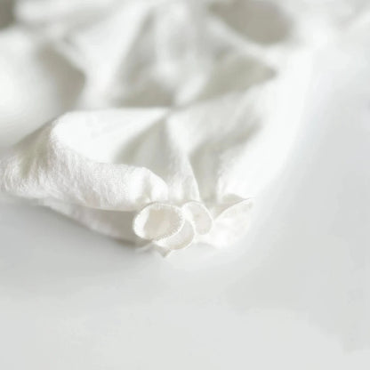 White Linen Ruffle Baby Romper Sleeveless Newborn Costume