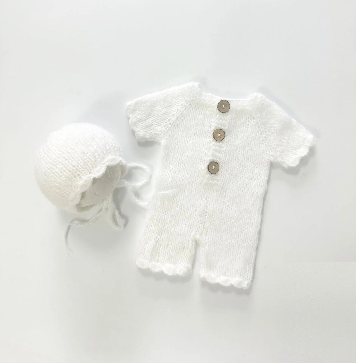 Baby Jumpsuit Hat Clothing Short Sleeve Two-piece Knitted Mohair Fur Romper Costume