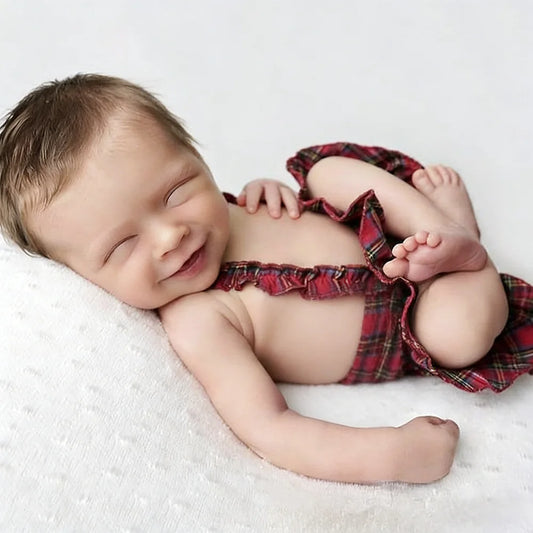 Newborn Baby Plaid Romper Red Tartan Ruffle Bodysuit Costume School Theme