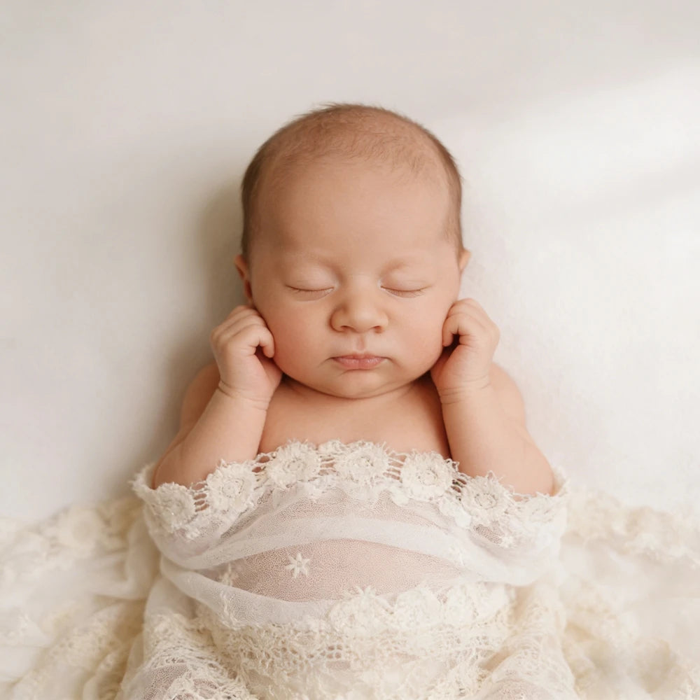 Lace Swaddle Blanket Newborn Baby Costume Studio Soft Cotton