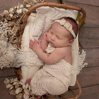 Baby Crochet Look Romper Newborn Session Gear