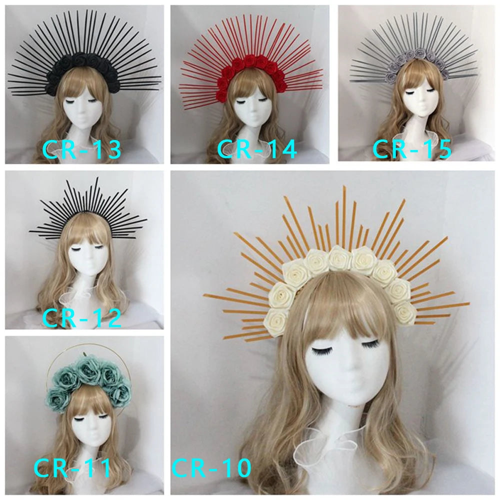 Maternity Hair Halo Crown Headpiece Tiara Sun Goddess Gown