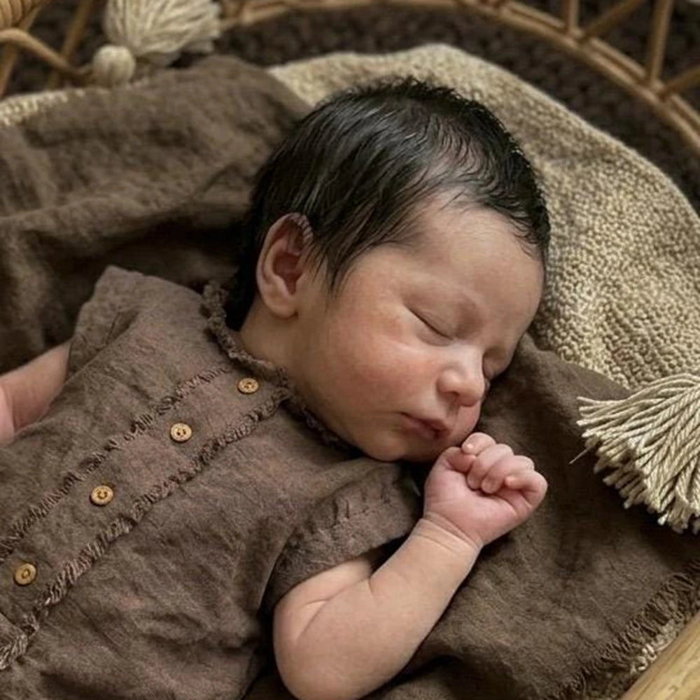 Boho Newborn Photo Solid Color Baby Girl Boy Romper Linen Look Picture Session Suits