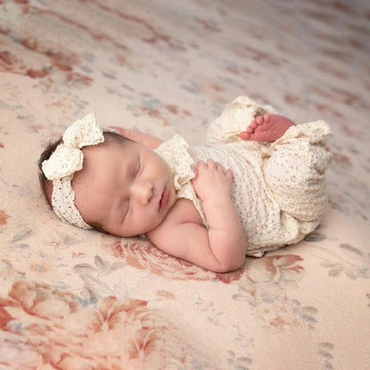 Baby Crochet Look Romper Newborn Session Gear