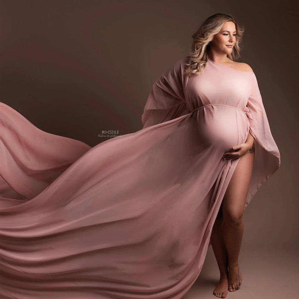 Maternity Shooting Transparent Chiffon Soft Tulle Cloak