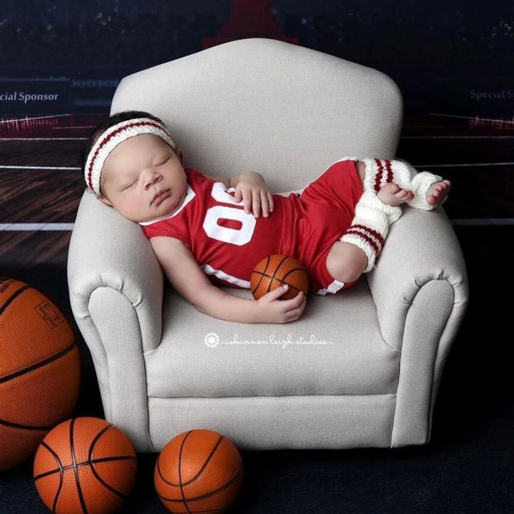 Newborn Baby Sports Jersey Set Costume Mini Basketball Studio Photos Pro