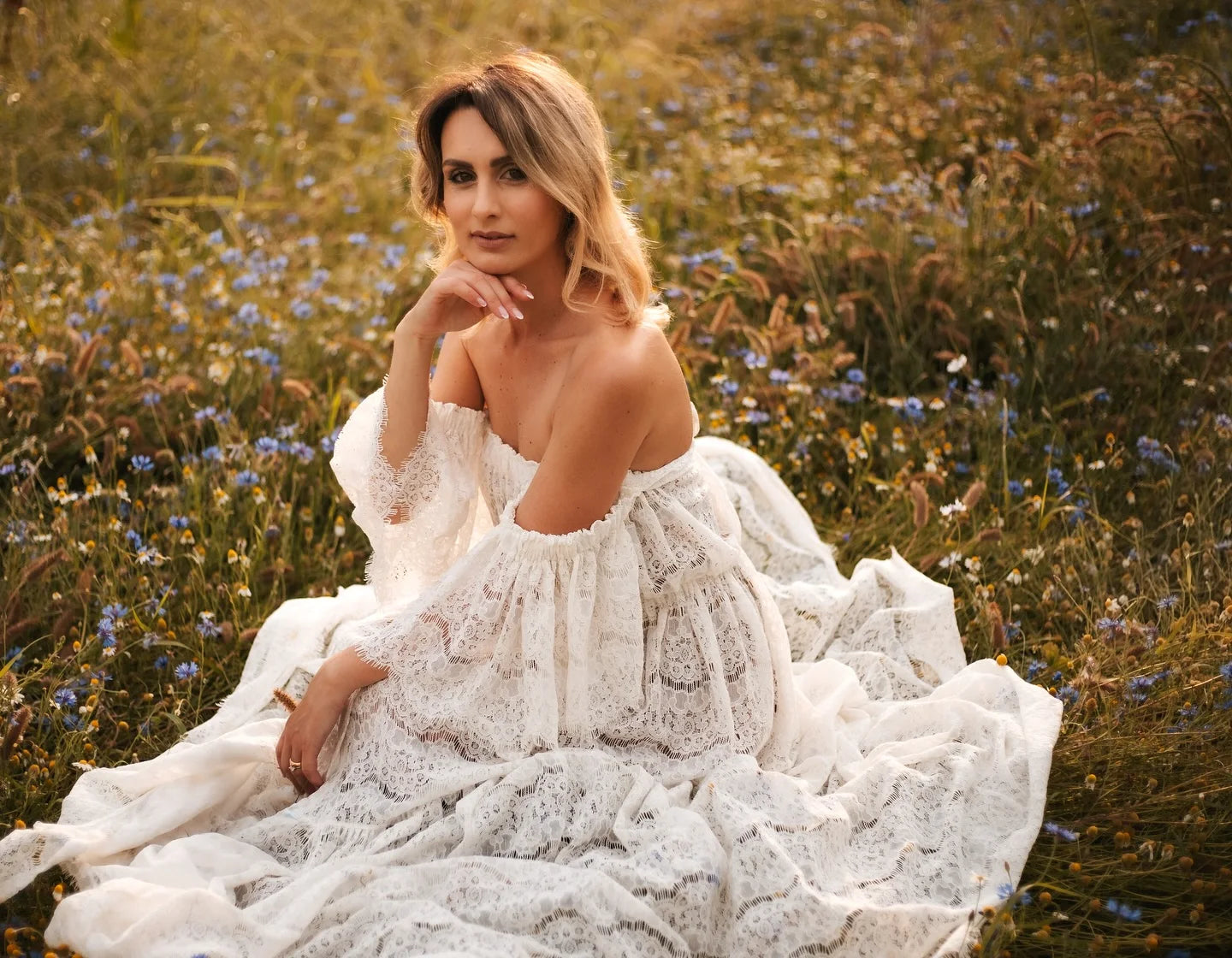 Bohemian Photo Shooting Pregnancy Dress Lace Off Shoulder Dress Maternity Dresses For Baby Showers Photography Dress For Women