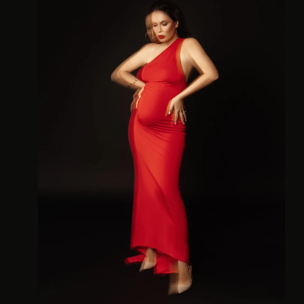 Maternity Baby Showers Elegant Slim Fit Sleeveless Dress