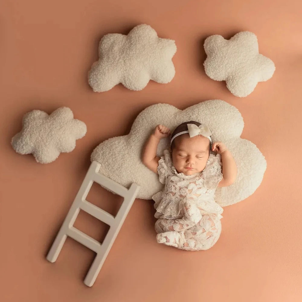 Newborn Photo 5pcs Cloud Pillow Ladder Set Baby Posing Studio Shooting Decor